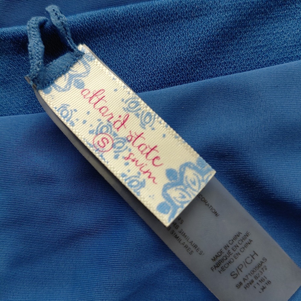 Altar'd State Swim Hipster Colbolt Blue BIKINI BOTTOM Size SMALL Side Slit - Picture 7 of 9